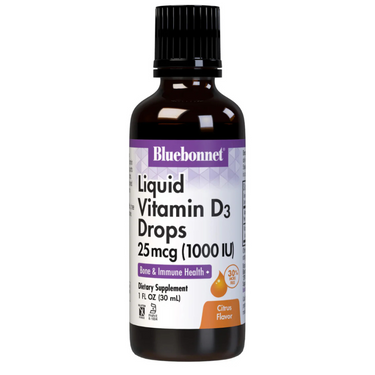 LIQUID VITAMIN D3 DROPS 25 mcg (1000 IU) - Citrus Flavor